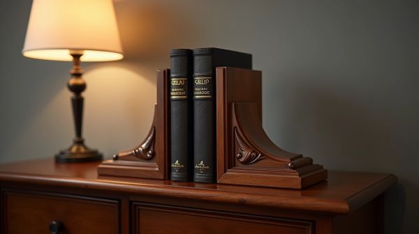 Achieve elegant organization with a premium-quality bookend set