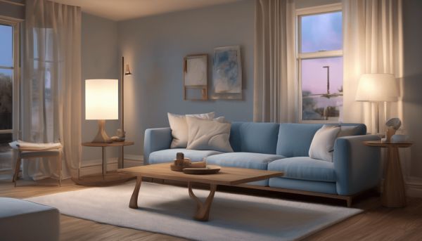 Brighten your space with a light blue lamp